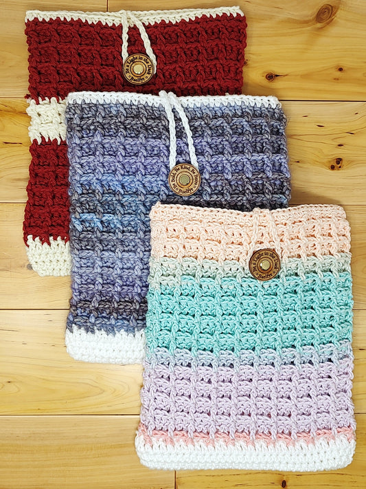 Waffle Crochet Book Sleeve