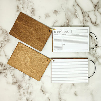 Wooden Index Card Notebooks - 4x6 Size