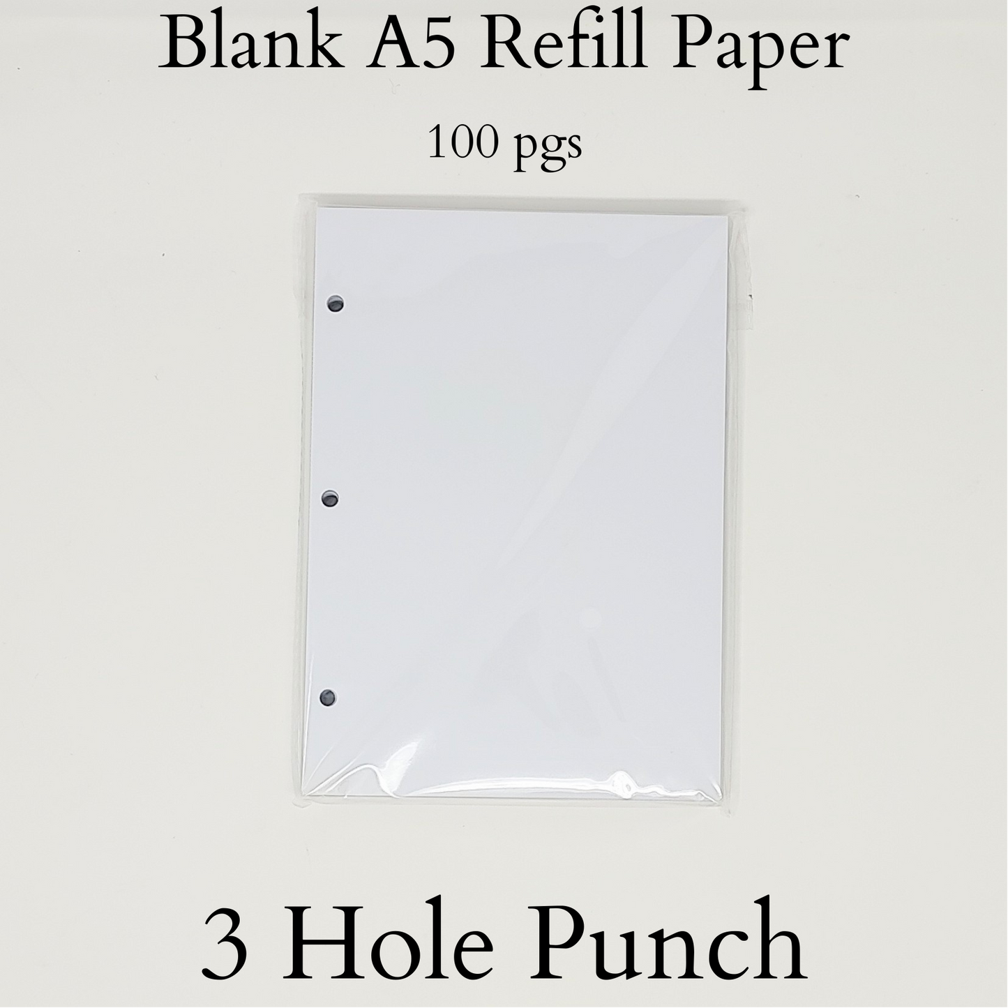 3 Hole Punch - Blank A5 Refill Paper