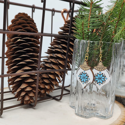 Christmas Ornament Wooden Earrings