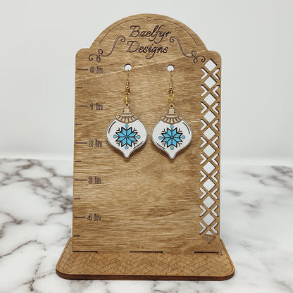 Christmas Ornament Wooden Earrings